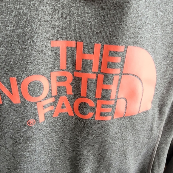 North face grey highlighter pink sweater - Picture 2 of 3